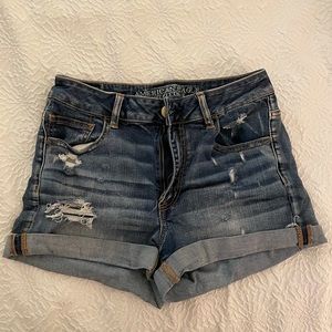 AE hi-rise shortie super stretch size 10